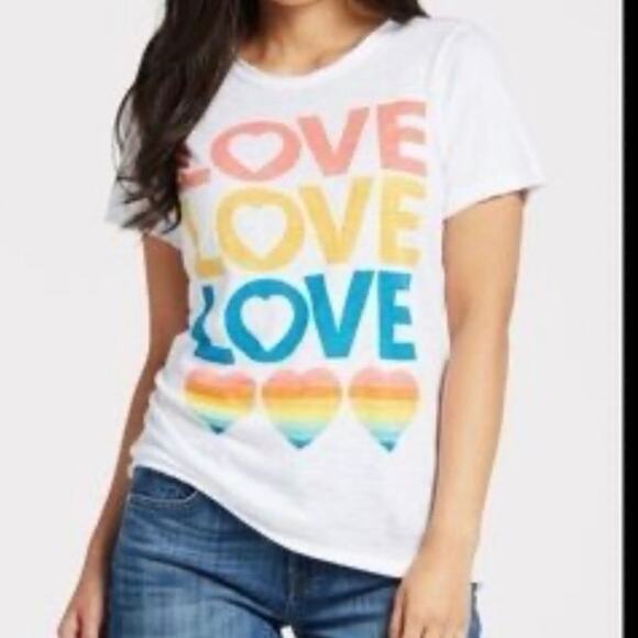 Chaser NEW Love Short Sleeve Burnout Tee XS - Picture 1 of 8